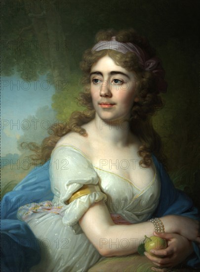 Portrait of Skobeyeva, 1790s. Artist: Borovikovsky, Vladimir Lukich (1757-1825)