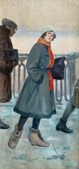 The Way to Work, 1926. Artist: Buchholz, Fyodor Fyodorovich (1857-1942)