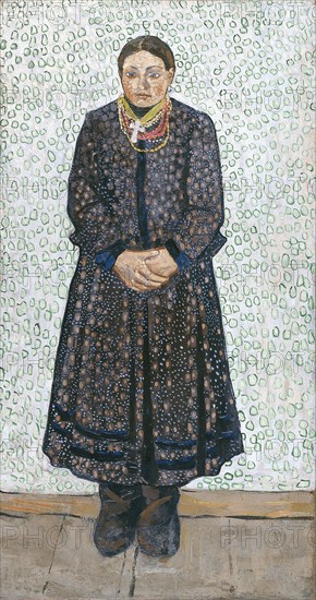 Ukrainian Peasant Woman, 1910-1911. Artist: Burliuk, Vladimir Davidovich (1886-1917)