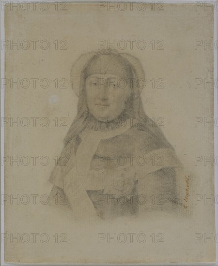 Catherine II in mourning, 1762. Artist: Chemesov, Yefgraf Petrovich (1737-1765)