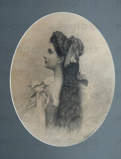 Maria Pavlovna Abamelek-Lazarev, née Demidova, Princess San Donato, 1899. Artist: Chirkov, Ivan Petrovich (1877-1920)