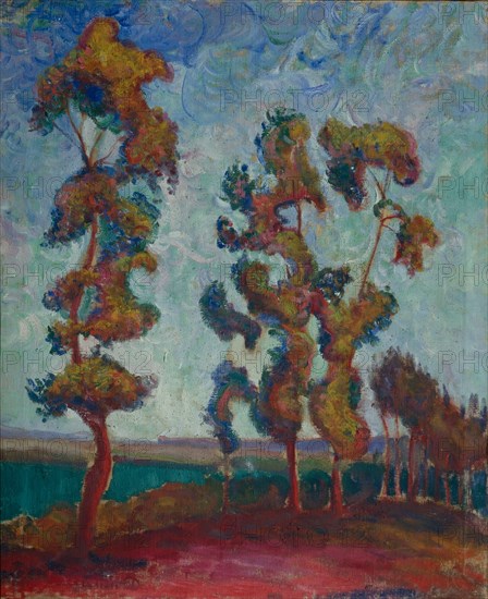 The Young Oaks, 1915. Artist: Denisov, Vasily Ivanovich (1862-1921)