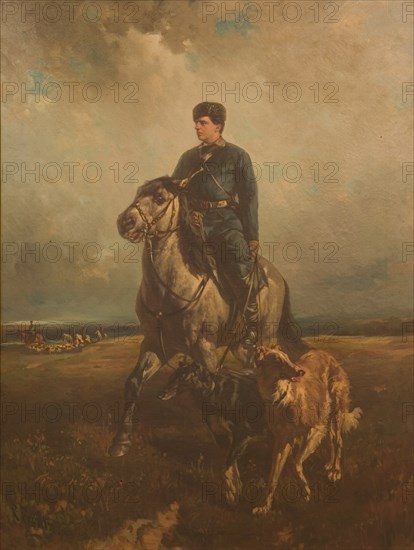 Grand Duke Vladimir Alexandrovich of Russia (1847-1909) On The Hunt, 1890s. Artist: Frenz, Rudolf Ferdinandovich (1831-1918)