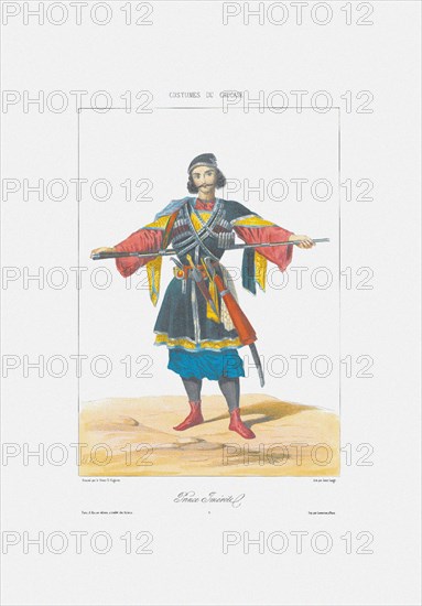 Prince of Imereti (From: Scenes, paysages, meurs et costumes du Caucase), 1840. Artist: Gagarin, Grigori Grigorievich (1810-1893)
