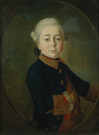 Portrait of Count Nikolai Dmitrievich Matyushkin as Child, 1763. Artist: Golovachevsky, Kirill Ivanovich (1735-1823)