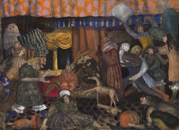 Children's Masquerade, 1912. Artist: Grigoriev, Boris Dmitryevich (1886-1939)