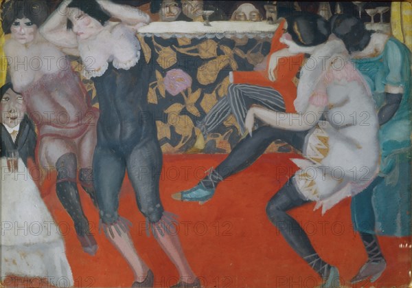 In the Cabaret, 1913. Artist: Grigoriev, Boris Dmitryevich (1886-1939)