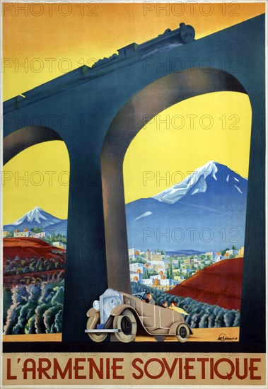 Soviet Armenia (Poster of the Intourist company), 1935. Artist: Igumnov, Sergei Dmitrievich (1900-1942)