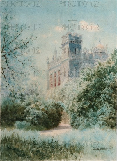 The Vorontsovsky Palace. Crimea, 1895. Artist: Kondratenko, Gavriil Pavlovich (1854-1924)