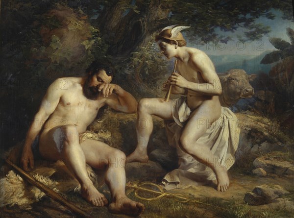 Mercury Lulling Argus to Sleep, 1864. Artist: Koshelev, Nikolai Andreyevich (1840-1918)