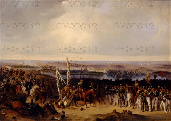 The Izmailovsky Regiment on the Battle of Borodino 1812, 1840s. Artist: Kotzebue, Alexander von (1815-1889)