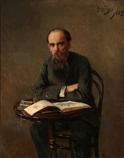 Portrait of the Painter Yefim Yefimovich Volkov (1844-1920), 1885. Artist: Kuznetsov, Nikolai Dmitrievich (1850-1929)