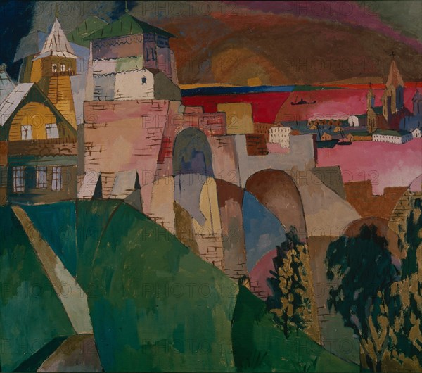 Nizhny Novgorod, 1915. Artist: Lentulov, Aristarkh Vasilyevich (1882-1943)