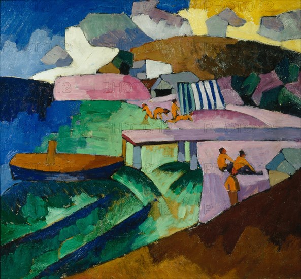 Seashore, 1912. Artist: Lentulov, Aristarkh Vasilyevich (1882-1943)