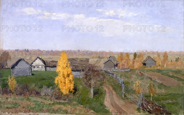 Golden autumn. Slobodka, 1889. Artist: Levitan, Isaak Ilyich (1860-1900)