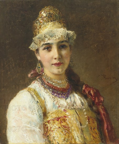 Boyar's Wife, 1880s. Artist: Makovsky, Konstantin Yegorovich (1839-1915)
