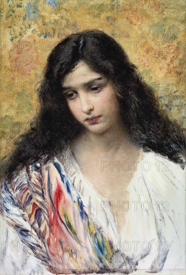 Russian Beauty, 1900s. Artist: Makovsky, Konstantin Yegorovich (1839-1915)