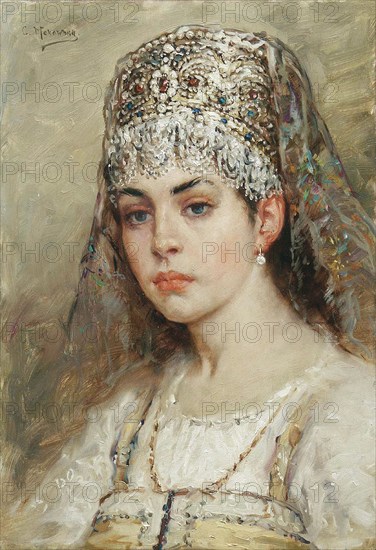 Boyar's Wife, 1880s. Artist: Makovsky, Konstantin Yegorovich (1839-1915)