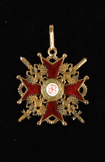 The Badge of the Order of Saint Stanislaus, Third Class. Artist: Orders, decorations and medals