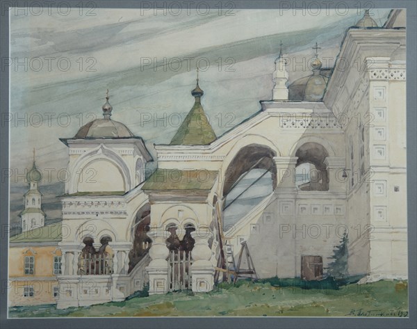 The Trinity Church in Solikamsk, 1909. Artist: Plotnikov, Vladimir Alexandrovich (1866-1917)