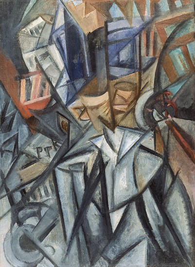 Man on the Street (Analysis of Volumes), 1913. Artist: Rozanova, Olga Vladimirovna (1886-1918)