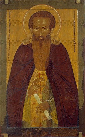 Saint Dionysius Glushitsky (1363-1437), 17th century. Artist: Russian icon