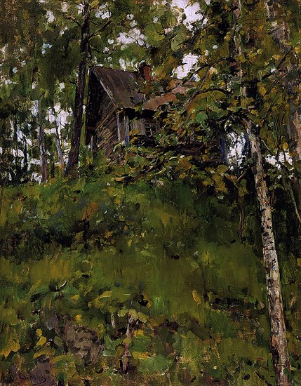 Old Bathing House in Domotkanovo, 1888. Artist: Serov, Valentin Alexandrovich (1865-1911)