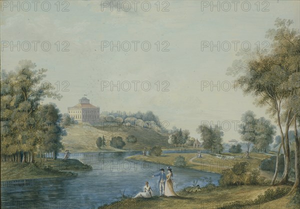 View of the country estate Sivoritsy, before 1792. Artist: Shchedrin, Semyon Fyodorovich (1745-1804)