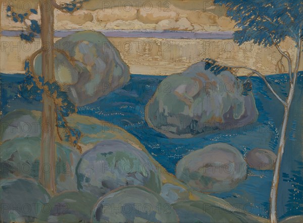 Landscape with boulders. Artist: Shkolnik, Iosiph Solomonovich (1883-1926)