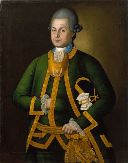 Portrait of Pyotr Ivanovich Nirotmortsev, 1774. Artist: Vasilyev, Ivan (1730-?)