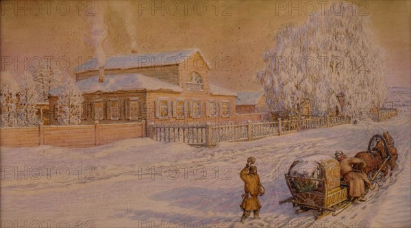 Our House in Ryabovo, 1918-1919. Artist: Vasnetsov, Appolinari Mikhaylovich (1856-1933)
