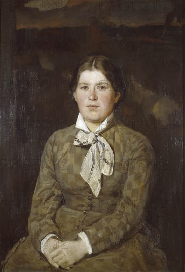 Portrait of Alexandra Vladimirovna Vasnetsova, the Artist's Wife, 1878. Artist: Vasnetsov, Viktor Mikhaylovich (1848-1926)