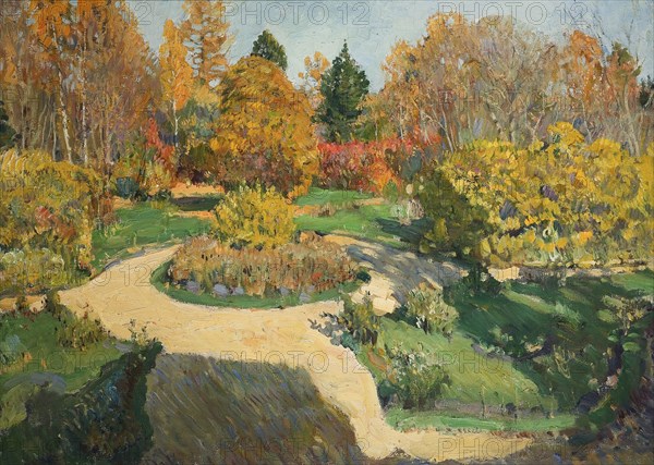 The Garden in Autumn, 1910. Artist: Vinogradov, Sergei Arsenyevich (1869-1938)