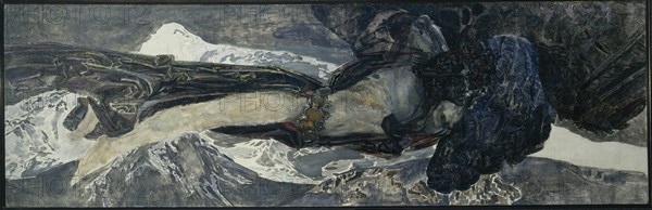 Flying Demon, 1899. Artist: Vrubel, Mikhail Alexandrovich (1856-1910)