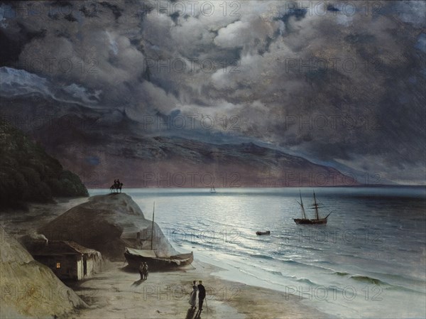 Night at Gurzuf, 1891. Artist: Aivazovsky, Ivan Konstantinovich (1817-1900)