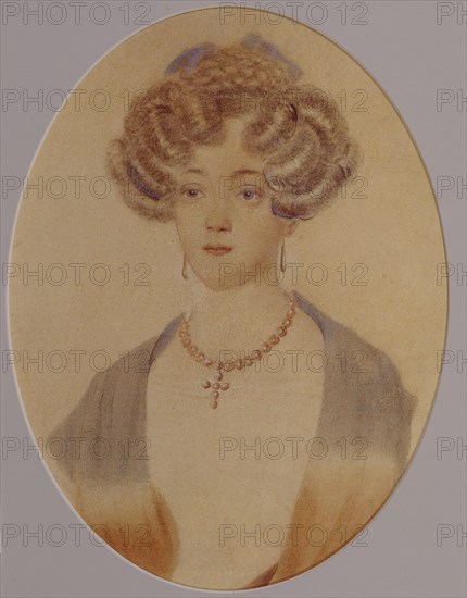 Portrait of Ekaterina Nikolayevna Goncharova (1809-1843), End of 1820s-Early 1830s. Artist: Anonymous