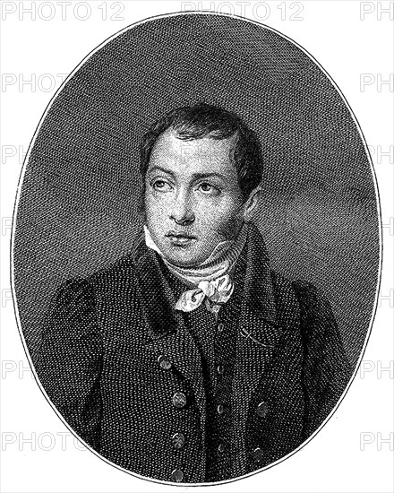 Portrait of the author Faddei Bulgarin (1789-1859), 1828. Artist: Anonymous