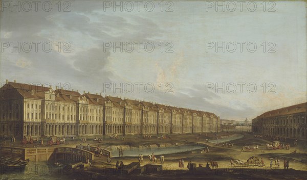 View of the Twelve Collegia building in Saint Petersburg, Mid of the 18th cen.. Artist: Anonymous, 18th century