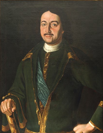 Portrait of Emperor Peter I the Great (1672-1725), 1758. Artist: Antropov, Alexei Petrovich (1716-1795)