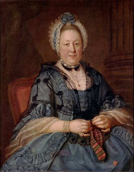 Portrait of Countess Tolstaya, née Lopukhina, 1768. Artist: Argunov, Ivan Petrovich (1729-1802)