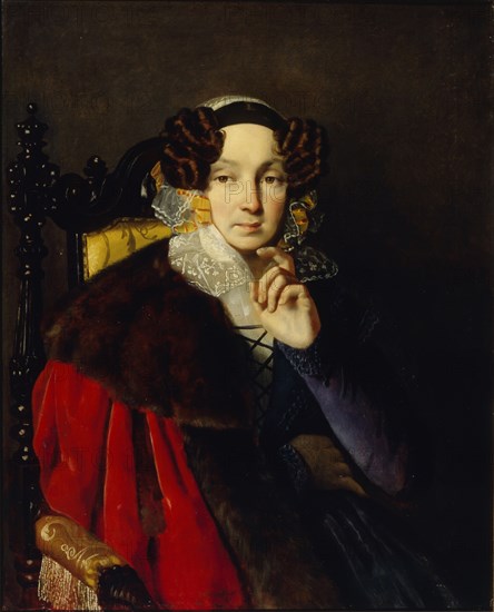 Portrait of M.I. Zhadimirovskaya. Artist: Basin, Pyotr Vasilyevich (1793-1877)