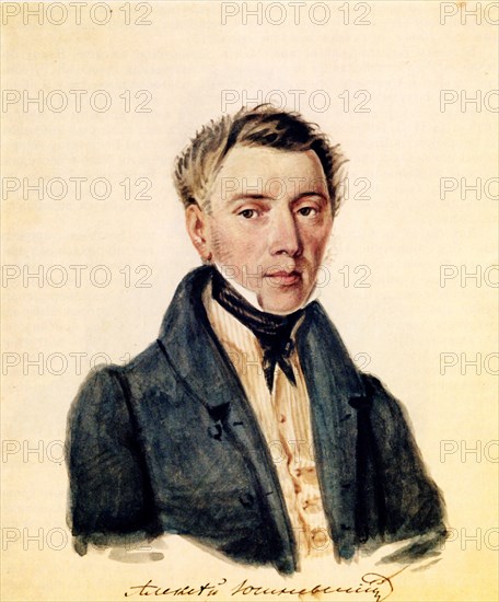 Portrait of Decembrist Alexander Yushnevsky (1786-1844), 1839. Artist: Bestuzhev, Nikolai Alexandrovich (1791-1855)