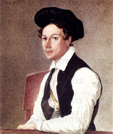 Portrait of Decembrist Mikhail Alexandrovich Bestuzhev (1800-1871), 1837-1839. Artist: Bestuzhev, Nikolai Alexandrovich (1791-1855)