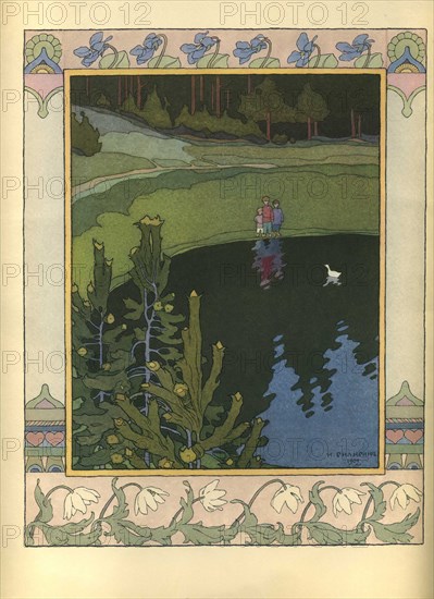 Illustration to the fairytale The White Duck, 1902. Artist: Bilibin, Ivan Yakovlevich (1876-1942)