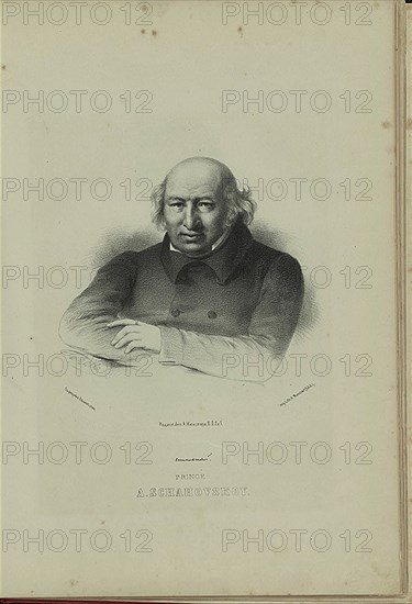Portrait of the author Prince Alexander Shakhovskoi (1777-1846), 1860s. Artist: Borel, Pyotr Fyodorovich (1829-1898)