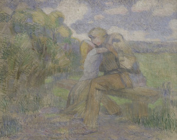 The Kiss, 1897. Artist: Borisov-Musatov, Viktor Elpidiforovich (1870-1905)