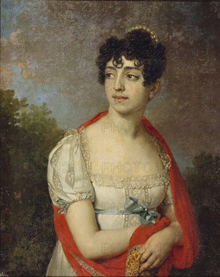 Portrait of Princess Maria Fyodorovna Baryatinskaya, 1807. Artist: Borovikovsky, Vladimir Lukich (1757-1825)