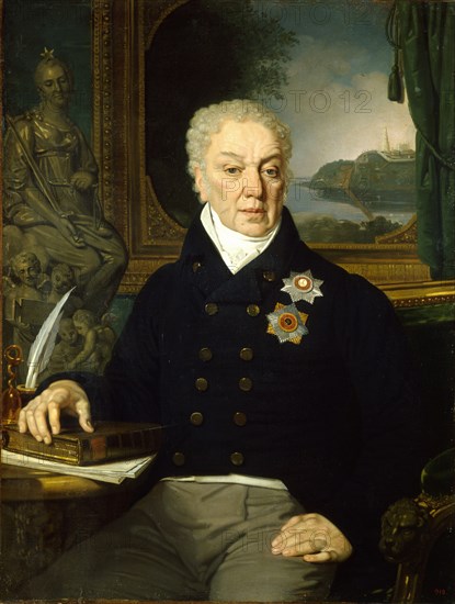 Portrait of the Secretary of State Dmitri Prokofievich Troshchinsky (1754-1829), 1819. Artist: Borovikovsky, Vladimir Lukich (1757-1825)