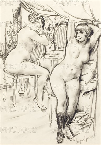 Prostitutes. Artist: Grigoriev, Boris Dmitryevich (1886-1939)