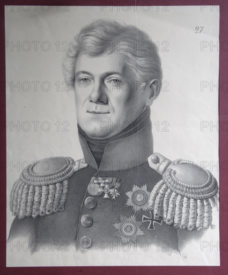 Portrait of Prince Dmitriy Vladimirovich Golitsyn (1771-1844), 1820s. Artist: Hippius, Gustav Adolf (1792-1856)